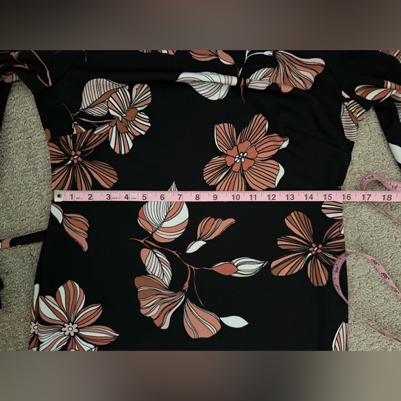 Nine West Black Dress with Orange Floral Design - Picture 6 of 6